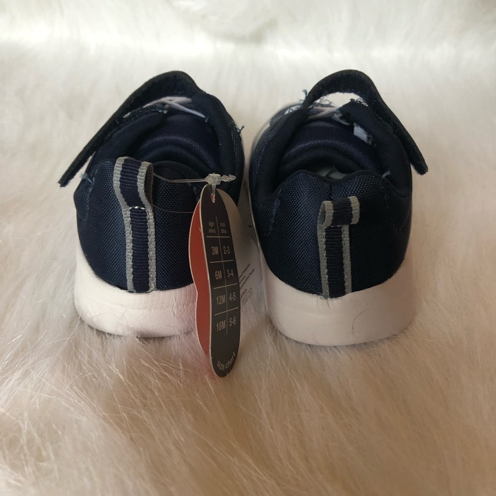 Wonder Nation Shoes Size 6 Babys Slip On Velcro New With Tags Blue-White - Picture 7 of 9